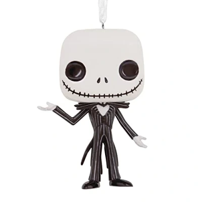 Imagen de Hallmark Disney Tim Burton&#039;s The Nightmare Before Christmas Jack Skellington Funko POP! Adorno de Navidad, resina (0003HCM1114)