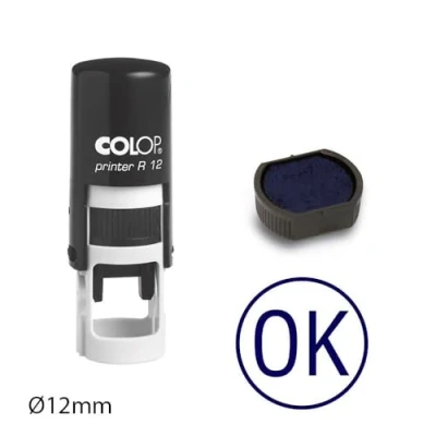Imagen de OK COLOP Printer R12 Sello de tinta (12 mm), color azul