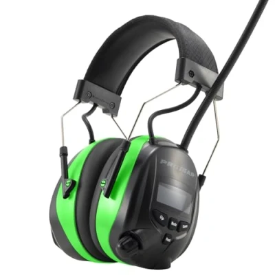 Imagen de PROTEAR Cascos Antiruido Bluetooth, con Radio FM/DAB/DAB+,micrófono integrado,cascos insonorizacion para estudiar, de césped, talleres, carpinteros, SNR 30dB