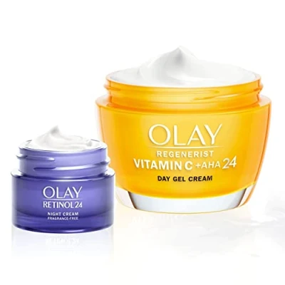 Imagen de Olay Vitamin C + AHA 24 Crema De Día 50 Ml Y Retinol Hidratante Noche 15