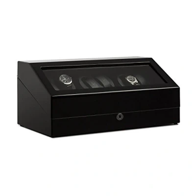 Imagen de Klarstein Old Marshall Estuche bobinadora para Relojes, Caja 10 2 Bobinas con Soportes c/u, Rotación bidireccional, Modos Preprogramados, Silencioso, Negro