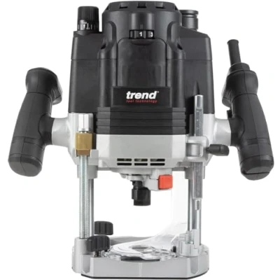 Imagen de Trend T8 Fresadora de Taller Inmersión Doble Modo 12mm, Diseñada para Uso Manual y en Banco Fresado, 2200W, 230V, Negro, T8EK/EURO