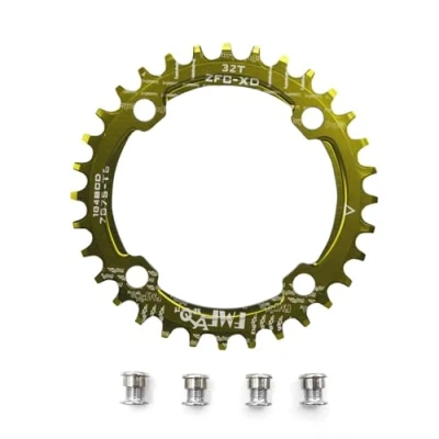 Imagen de UPANBIKE Bicicleta estrecha ancha plato 104 BCD forma redonda solo anillo de cadena 32T 34T 36T 38T