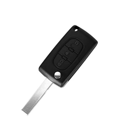 Imagen de Carcasa Llave para Citroen C4 C5 Picasso C6 CE0536 3 Botones Hoja con Ranura Modelo Pilas