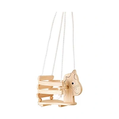 Imagen de small foot Columpio Infantil de Madera con Borde y Asas para Sentarse independientemente, a Partir 18 Meses, 4774, Color Natural