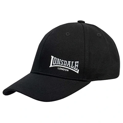Imagen de Lonsdale Gorra Enville para Hombre, Negro/Blanco/Ash, Talla única 114963