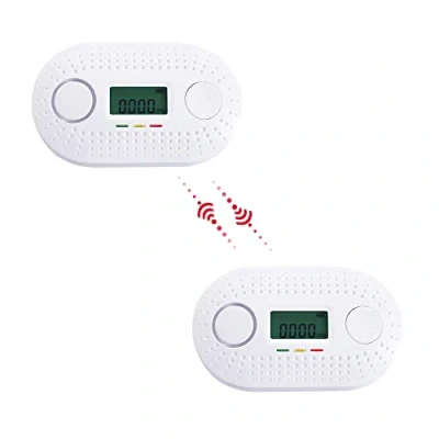 Imagen de fxo Detector de Monóxido Carbono (Pack of 2) CO Alarme con Batería a Prueba Manipulaciones 10 Años Se Puede Interconectar La Alarma Humo y Calor