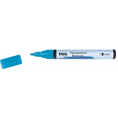 Imagen de KREUL Marcador Permanente Medio, Punta Redonda de 1,5 3 mm, Color Azul Claro, aplicable