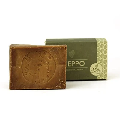 Imagen de Lynpha Vitale Jabón de Alepo Aceite Oliva y Laurel 25% Hecho a mano en Turquía con Receta Tradicional Aleppo Puro 100% Natural