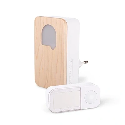 Imagen de SCS Sentinel CSF0104 Timbre SONE Cosy Madera Inalámbrico sin batería 150m en campo libre 25 melodías IP65