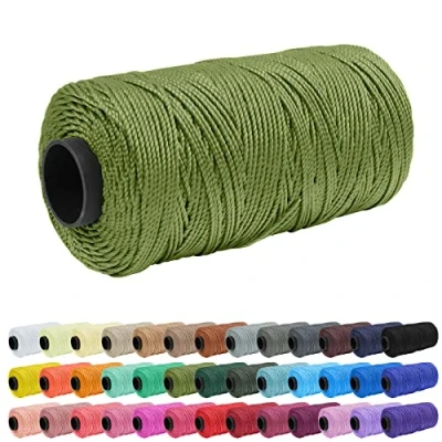 Imagen de Uiopa Hilo Macrame 1,5mm x 200m Cuerda Polipropileno de Ganchillo para DIY y Tejido, Bolso Mano, Sombrero, Proyecto Macramé, Manualidades, Decoración Hogareña