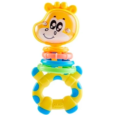 Imagen de Chicco Sonajero Jirada Gilbi, Juguete con Actividades Manuales, Aros Giratorios, Desarrollo de Habilidades Manuales y Visuales, para Bebés 3 18 Meses