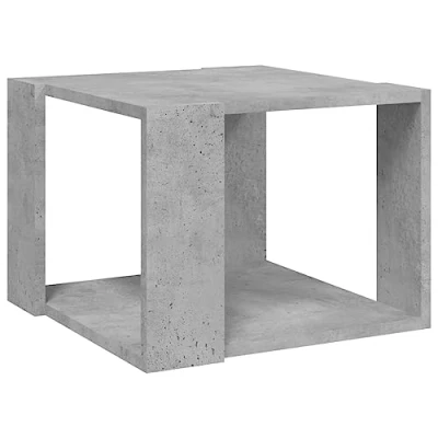 Imagen de vidaXL Mesa de Centro Auxiliar Consola Mesita Salón Lateral Té Café Sofá Sala Estar Muebles Mobiliario Madera Contrachapada Gris Hormigón