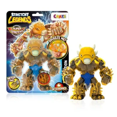Imagen de CRAZE Legends Stretchy D&#039;Molition Figuras Elásticas De Acción para Niños, Superhéroes Coleccionar con Relleno Slime, 6 Dinosaurios Diferentes