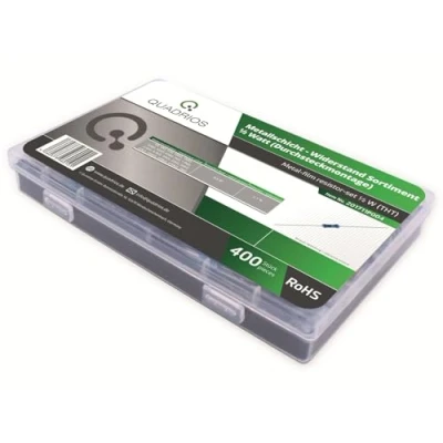 Imagen de QUADRIOS GmbH Surtido de resistencias capa metal (1 ohmios, 1 m, 20 valores estándar E96, unidades (400 piezas, 0,5 W, tolerancia: 1%)