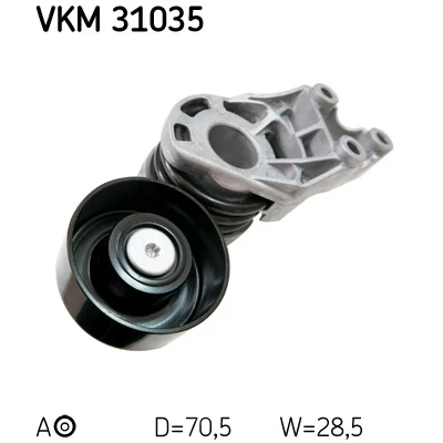 Imagen de SKF VKM 31035 Polea Tensora SEAT: Ibiza 3, Córdoba II Berlina, VOLKSWAGEN: Polo IV Hatchback, SKODA: Fabia 2, I Hatchback
