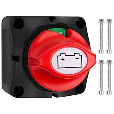 Imagen de Bolatus Desconectador de Bateria 12V 24V 48V Interruptor Batería 1 2 Both OFF, 275A para Coche, Moto, Camión, Barco, Caravana