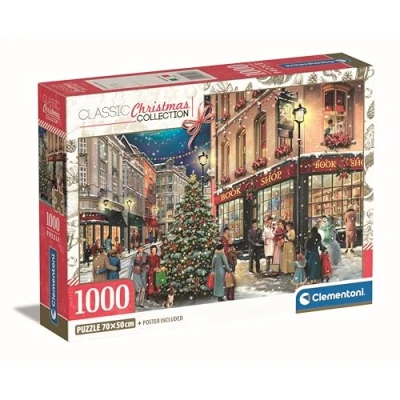 Imagen de Clementoni A Christmas Stroll, Puzzle de 1000 Piezas para Adultos y Niños 14 Años, Caja Compacta, Juego Habilidad Toda La Familia, Fabricado en Italia 39925