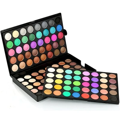 Imagen de Paleta de sombras ojos 120 Colores Paletas maquillaje Sombra profesionales Contorno Set Cosmética Belleza brillante y Mate para Uso Pro Diario