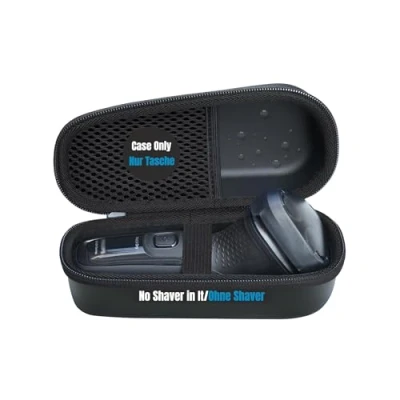 Imagen de Woollo funda de poliuretano compatible con Philips Shaver Series 3000X X3001/00 para recortadora barba portátil dura viaje, impermeable maquinilla afeitar