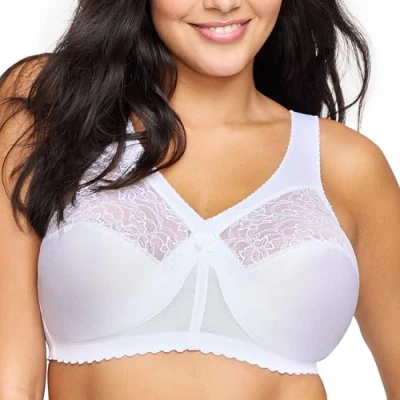 Imagen de Glamorise Magiclift Support Bra Sujetador clásico para mujer, blanco, 85D EU