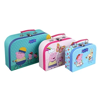Imagen de Barbo Toys Maleta Peppa Pig 3 en 1 Estuche para Juguetes Tamaños y Diseños Diferentes Guardar Licencia Oficial de