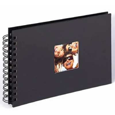 Imagen de walther design Álbum de fotos negro 23 x 17 cm espiral con perforación, Fun SA 109 B
