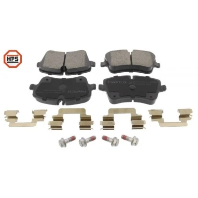 Imagen de MAPCO 6034HPS Juego de pastillas freno Eje delantero preparado para indicador desgaste con accesorios MERCEDES BENZ: Clase C Berlina, CLK Coupé