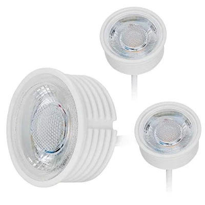 Imagen de HCFEI 3x LED Bombilla 5W para Foco Empotrable, ultra plano ø50x22mm, 230V, Blanco cálido 3000K, 425lm, 38, Regulable, Reemplaza la GU10 MR16, Modulo