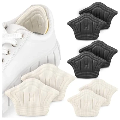 Imagen de SULPO 4 Pares Almohadilla para el talón zapatos demasiado grandes. Cabe en casi cualquier zapato. Autoadhesiva gracias a las fuertes almohadillas adhesivas, recortable