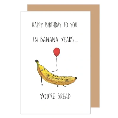 Imagen de Edition Seidel tarjeta de cumpleaños premium con sobre, felicitación, felicitación texto en alemán &quot;Billet&quot;, cumpleaños, Happy Birthday Hombre, Mujer, Banana, humor divertido