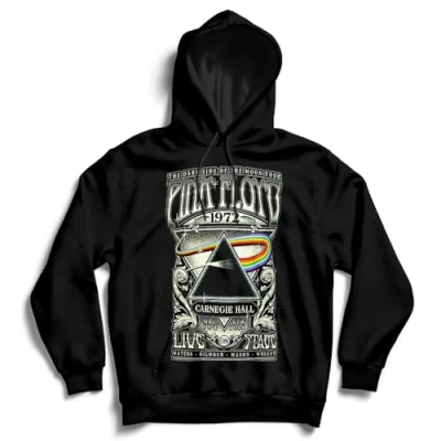 Imagen de PINK FLOYD Carnegie Hall Sudadera con Capucha para Hombre, Color Negro, L