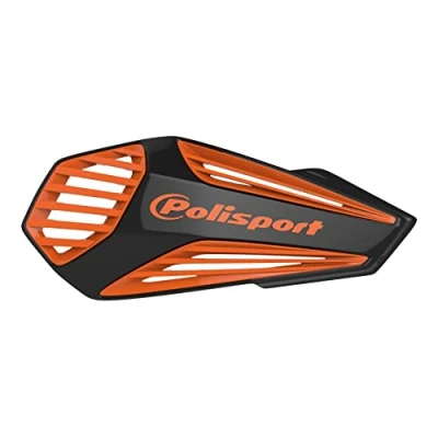 Imagen de POLISPORT 8308400005 Paramanos MX AIR 1 punto de fijación Style fabricado en plástico con kit montaje incluido compatible todos los modelos enduro/mx/atv color negro/naranja