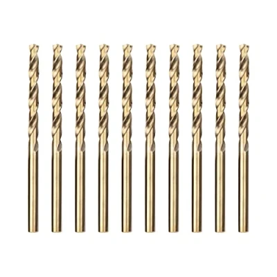 Imagen de Meccion HSS Co 10pcs 4.5mm Brocas Helicoidales para Metal, Acero Inoxidable, Madera, Plástico y Hierro