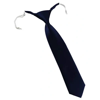 Imagen de TigerTie Designer Security Corbata de seguridad en un solo color, preatada con goma elástica, marine, ca.54 cm (incl. Knoten)