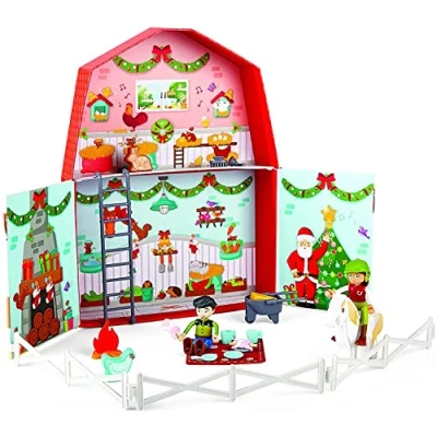Imagen de Hape Calendario de Adviento, diseño Ponyhof, a Partir 3 años, Color marrón (E3410)