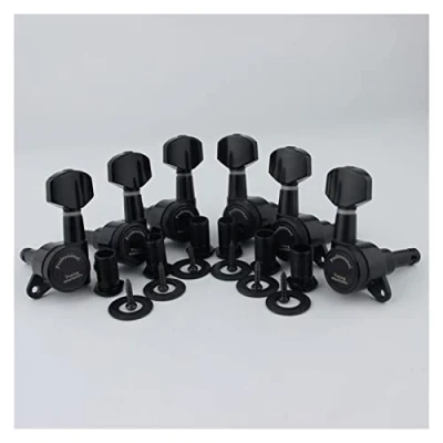 Imagen de ALFAAL 1 Set Black Locking Guitar Machine Heads Tunders Ratio De Engranaje 1:18 (Color : 3R3L)