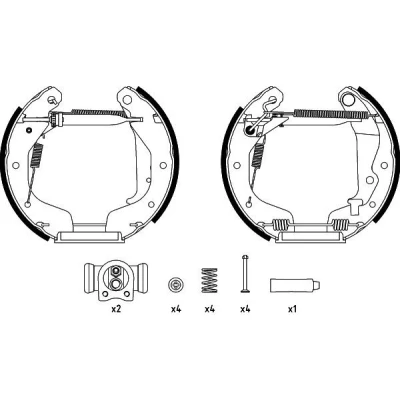 Imagen de TEXTAR 84062500 Zapatas de Freno CHEVROLET: Aveo / Kalos Hatchback, DAEWOO: Berlina, Hatchback