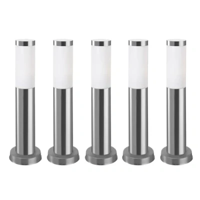 Imagen de FORLIGHT Koral (5 uds) Baliza Exterior de Jardín Resistente al Agua IP55. Poste Luz. Lámpara Bolardo Acero Inoxidable 23W.