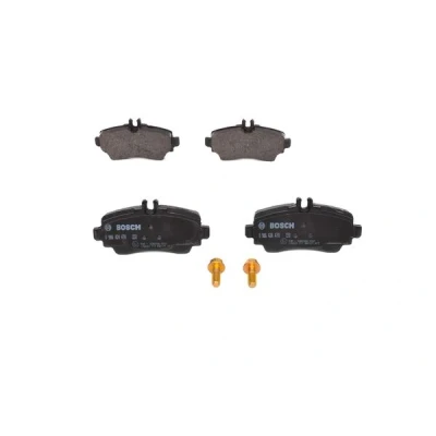 Imagen de BOSCH 0 986 424 470 Juego de pastillas freno Low Metallic con instrucciones montaje, Chapa antichirridos, tornillos MERCEDES BENZ: Clase A