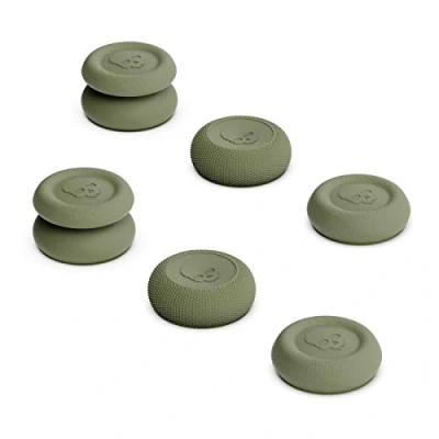 Imagen de Skull &amp; Co. Skin, CQC and FPS Thumb Grip Set Joystick Cap Analog Stick for Nintendo Switch Pro Controller PS5 / PS4 Slim/Pro OD Green, 3Pairs(6pcs)