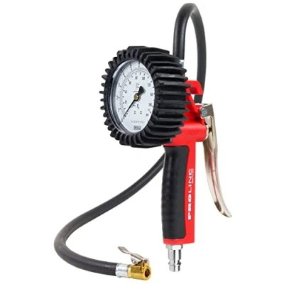Imagen de GAV Inflador Ruedas Coche con Manometro Presion Neumaticos Profesional WIKA 80mm para Compresor Aire Homologada