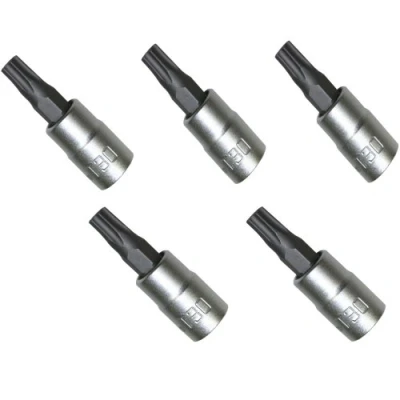 Imagen de Aerzetix Juego de 5 Punta destornillador bit Torx T30 Llave vaso 1/4 C2168