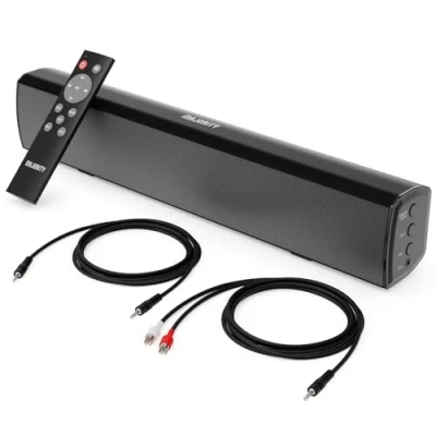 Imagen de MAJORITY BOWFELL Barra de Sonido TV Bluetooth Soundbar para o PC 50W Estéreo Altavoces 39CM Reproducción Óptica, RCA, AUX y USB Controles EQ Mando a Distancia Incluido (Negro)