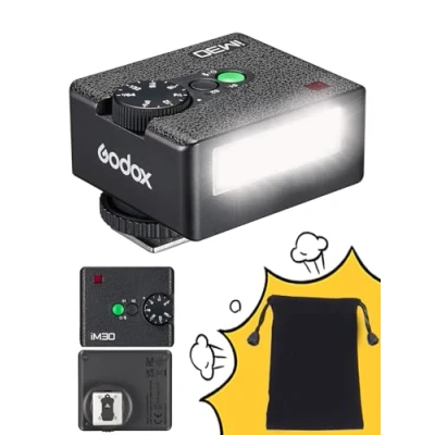 Imagen de Godox iM30 Mini Flash Speedlite, GN15 S1/S2 Control Óptico, Temperatura de Color CCT 6500K±200K, 7 Niveles Potencia (1/64 1/1), Compatible con Canon, Sony, Nikon, Pentax, Panasonic, Olympus