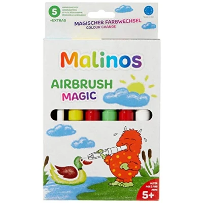 Imagen de Malinos Blopens Aerógrafo Magic 5+1, Multicolor, 6 Unidad (Paquete de 1) (300965)