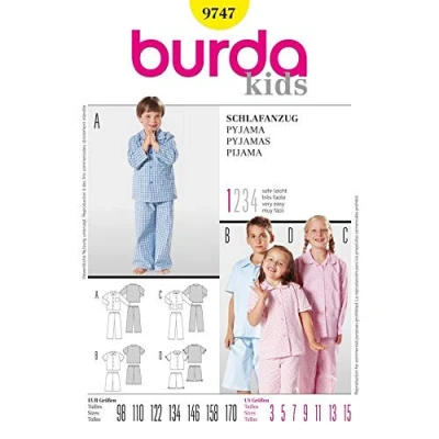 Imagen de Patrón Burda 9747 Kids Pijama