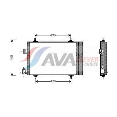 Imagen de PRASCO CNA5173D Condensador con secador 14,5 11,0 Aluminio 540 CITROËN: Xsara Picasso, Berlingo II, Hatchback, PEUGEOT: Partner I Combispace