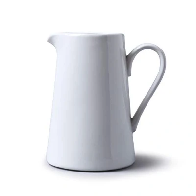 Imagen de WM Bartleet &amp; Sons 1750 T374 Jarra de Porcelana Tradicional con Lados Rectos, 650 ml, 1,15 Pinta, Color Blanco