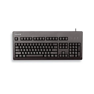 Imagen de CHERRY G80 3000, Teclado Mecánico con Cable, Distribución de Inglés UK (QWERTY), Conexión USB, Robusto, Teclas Programables, Switches MX BLACK, Negro